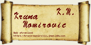 Kruna Momirović vizit kartica